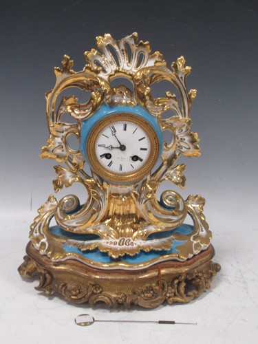 Lot 206 - A late 19th century gilded porcelain balloon...