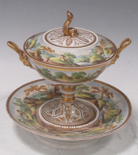 Lot 6 - A 19th century English porcelain two-handled...