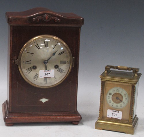 Lot 207 - A mahogany cased mantel clock by Gustav Becker...