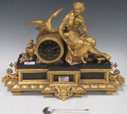 Lot 64 - A mid 19th century gilt bronze Empire style...