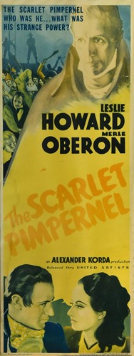 Lot 238 - A vintage film poster, The Scarlet Pimpernel, 1934