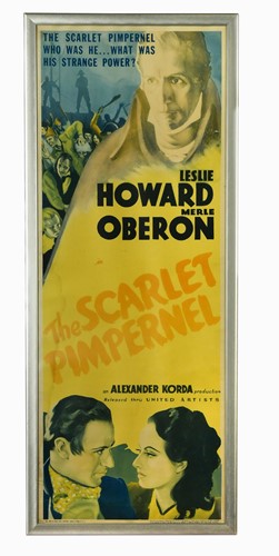 Lot 238 - A vintage film poster, The Scarlet Pimpernel, 1934