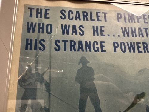 Lot 238 - A vintage film poster, The Scarlet Pimpernel, 1934