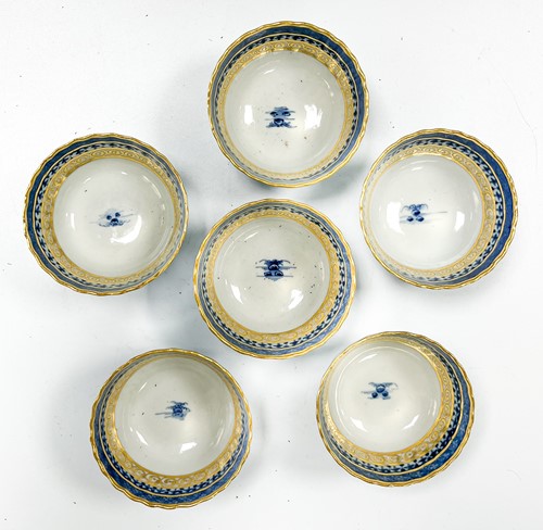 Lot 12 - A Chinese export blue and white porcelain part tea and coffee service, Qing Dynasty, circa 1780