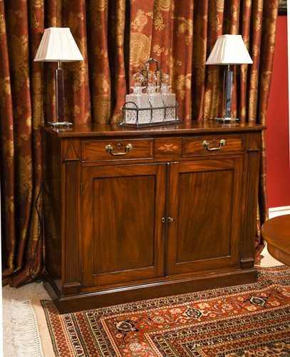 Lot 572 - A pair of mahogany side cabinets, 19th century