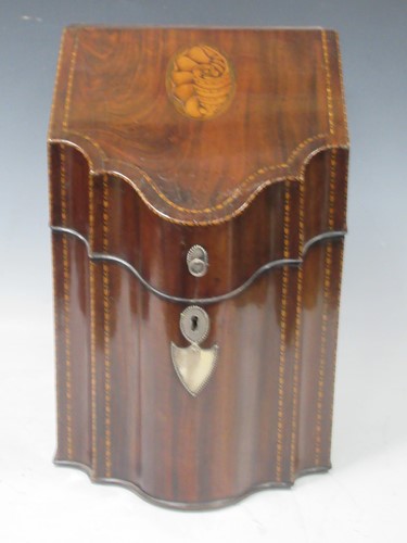 Lot 62 - A George III mahogany knife box