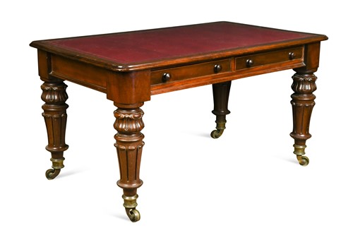 Lot 603 - A mahogany library table, early 19th century