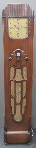 Lot 205 - A Crosley 'Oracle' oak longcase clock radio