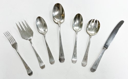 Lot 552 - A 93-piece set of early 20th century German metalwares silver cutlery and flatware