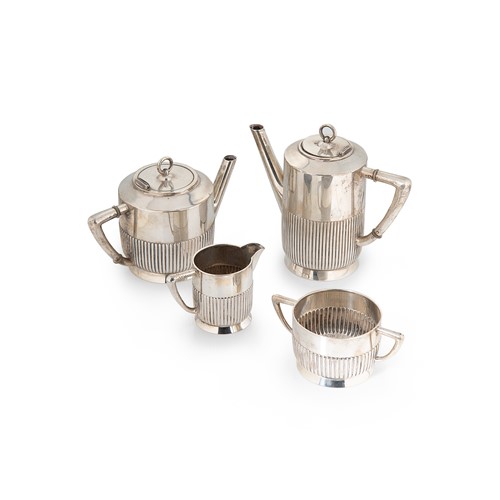 Lot 558 - An early 20th century German metalwares silver 4-piece tea and coffee set