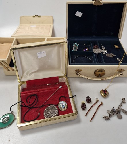 Lot 365 - A collection of beads and costume jewellery...