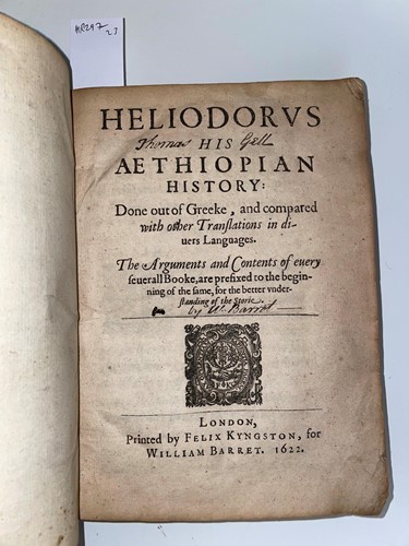 Lot 103 - HELIODORUS (Bishop of Tricca)