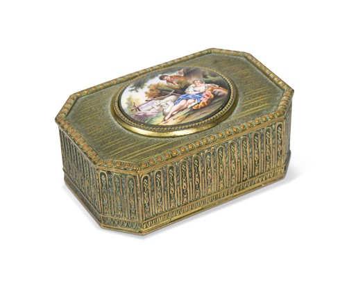 Lot 764 - A gilt metal mounted singing bird box automaton, 19th century