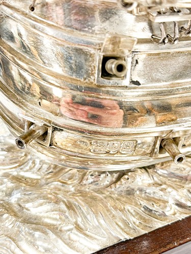 Lot 642 - A George V silver model of a sailing ship