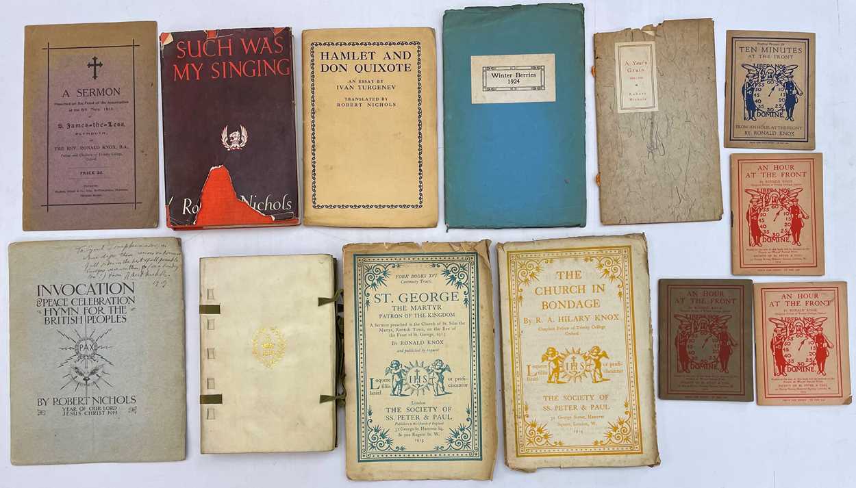 Lot 395 - NICHOLS (Robert 1893-1944; English writer and war poet)