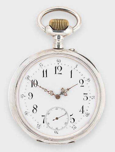 Lot 306 - La Fram - A Swiss silver Goliath open faced pocket watch