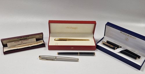 Lot 378 - ST Dupont - a cased gold-plated fountain pen...