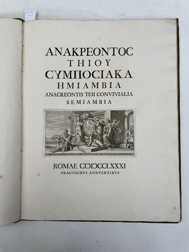 Lot 168 - ANACREON.