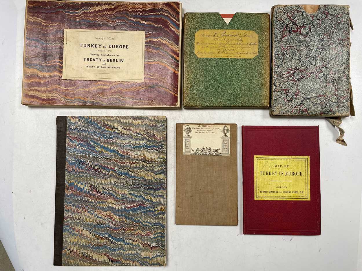 Lot 62 - Six folding maps, 19th century.