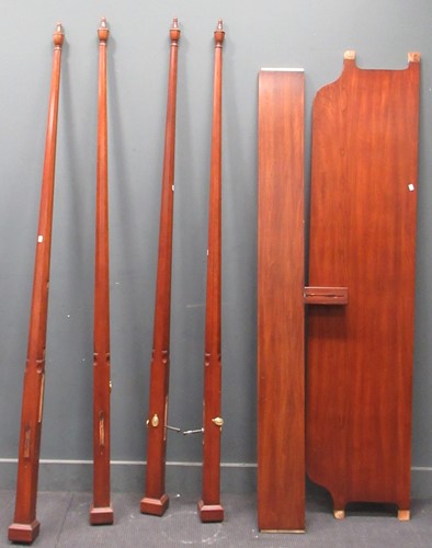 Lot 584 - An American four poster bedstead, with...