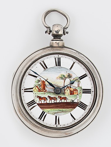 Lot 308 - C. & J. Ketterer, Ware - A mid 19th century silver pair cased pocket watch