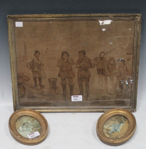 Lot 225 - A pair of early 19th century small oval...