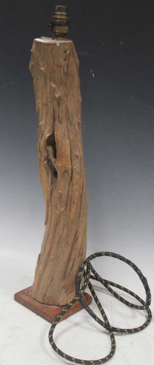 Lot 66 - An interesting lamp made from a section of...