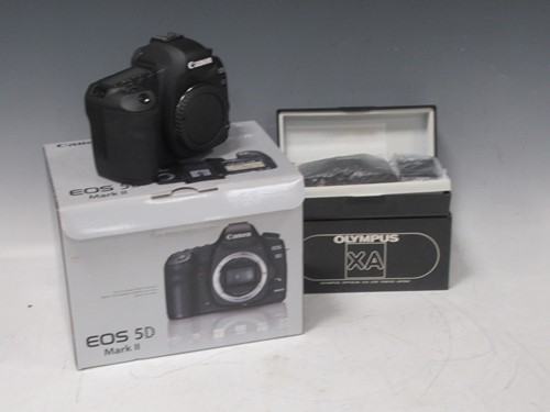 Lot 74 - Canon EOS 5D MkII camera and an Olympus XA camera