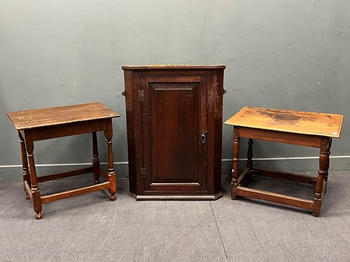 Lot 540 - A late 17th or 18th century oak centre table...