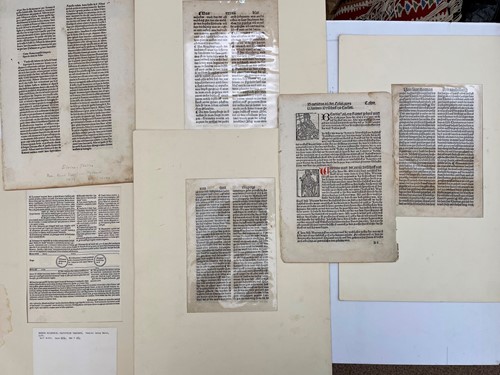 Lot 348 - Incunabula Printed Leaves, 15th Century. Six double-sided printed leaves.