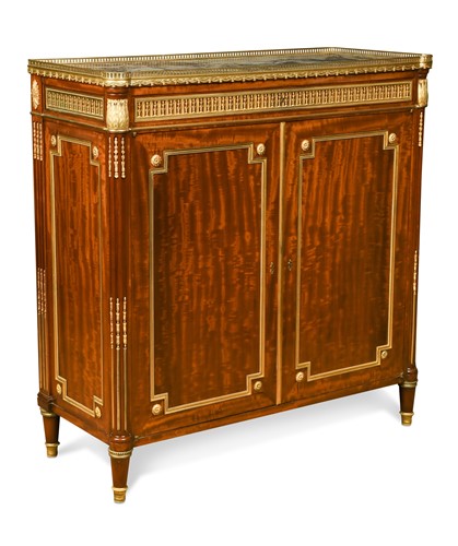 Lot 682 - A French ormolu mounted mahogany cabinet by Maison Krieger, Paris,  late 19th century