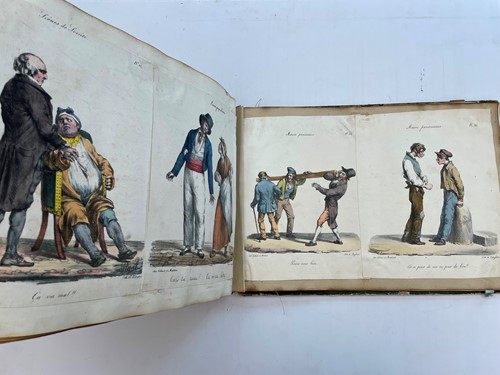 Lot 11 - An album of 36 amusing French cartoon prints