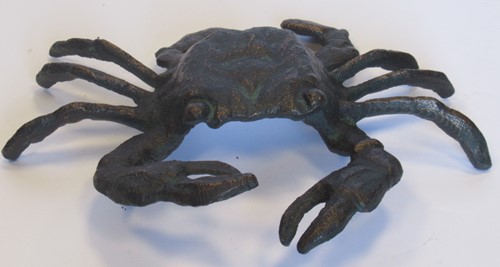 Lot 8 - A bronzed metal model of a crab 21cm high