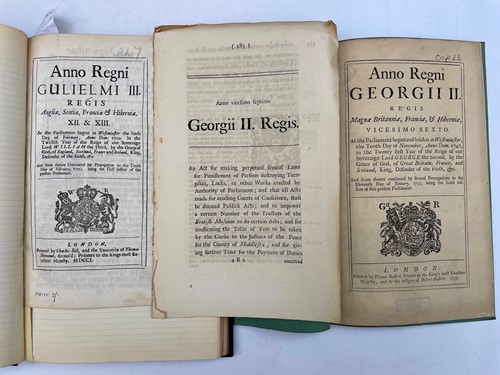 Lot 225 - Acts of Parliament relating to the British Museum.