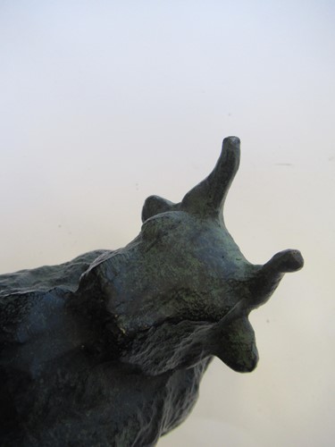Lot 12 - A bronzed metal model of Taurus the bull after...