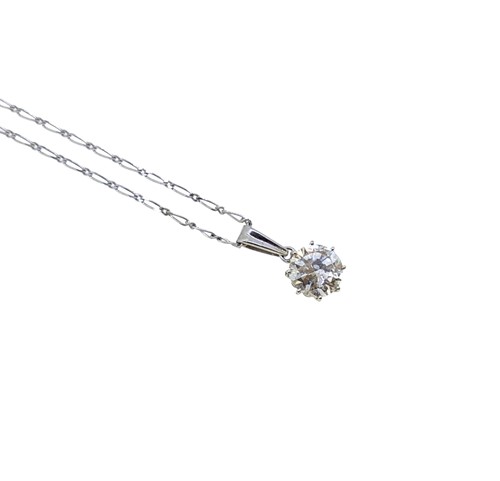 Lot 290 - A single stone diamond pendant