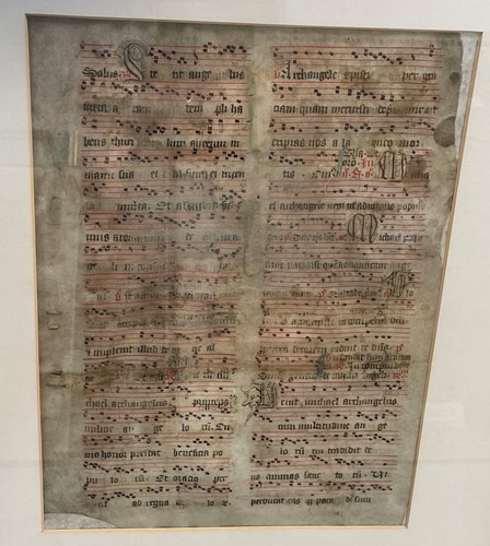 Lot 374 - A Medieval musical manuscript leaf on vellum