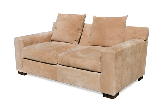 Lot 231 - Ralph Lauren Home, a suede upholstered two-seat sofa