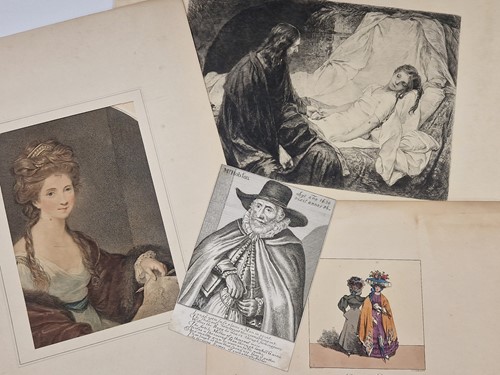 Lot 350 - A folder of prints and ephemera