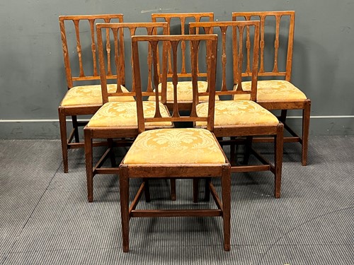 Lot 441 - A set of six 19th century mahogany dining...