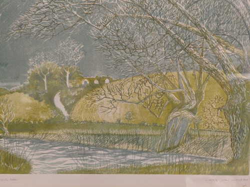 Lot 403 - Chris Van Niekerk Bridge Field Barn signed,...