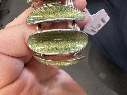 Lot 135 - Willy Winnaess for David Andersen of Norway, a silver and enamelled bracelet