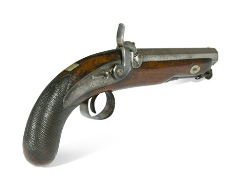 Lot 796 - W. Richards, a 19th century percussion cap pistol