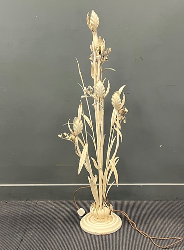 Lot 473 - An early 20th century painted tole floor lamp...