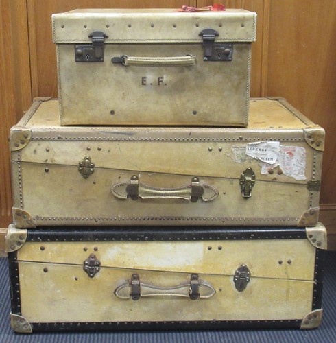 Lot 79 - Two 20th century travelling vellum or hide...