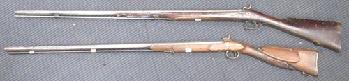 Lot 45 - A 19th century percussion cap long gun and...