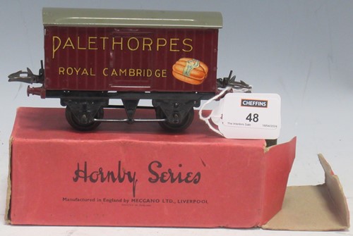 Lot 48 - Hornby Series gauge 0 Palethorpes Sausage Van,...