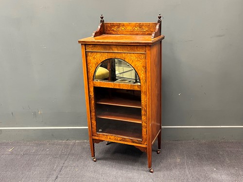 Lot 529 - An Edwardian inlaid walnut music cabinet 118 x...