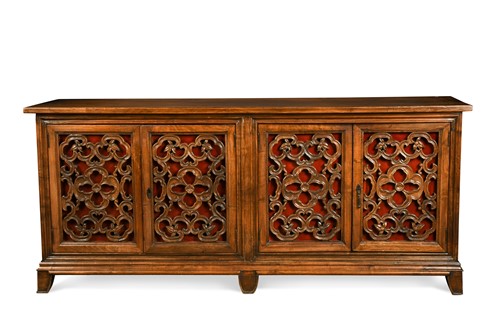 Lot 566 - A Spanish walnut sideboard, late 19th century