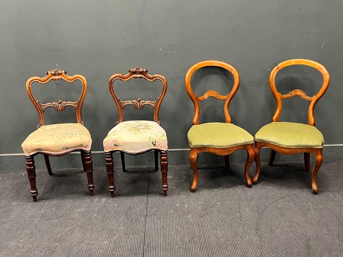 Lot 429 - A pair of Victorian faux rosewood dining...